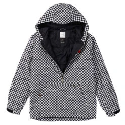 Analog Caldwell Herren-Snowboardjacke Stout White Speed Check Herren -Skiausrüstung Geschäft analog caldwell anorak 17071101 001 02 gross