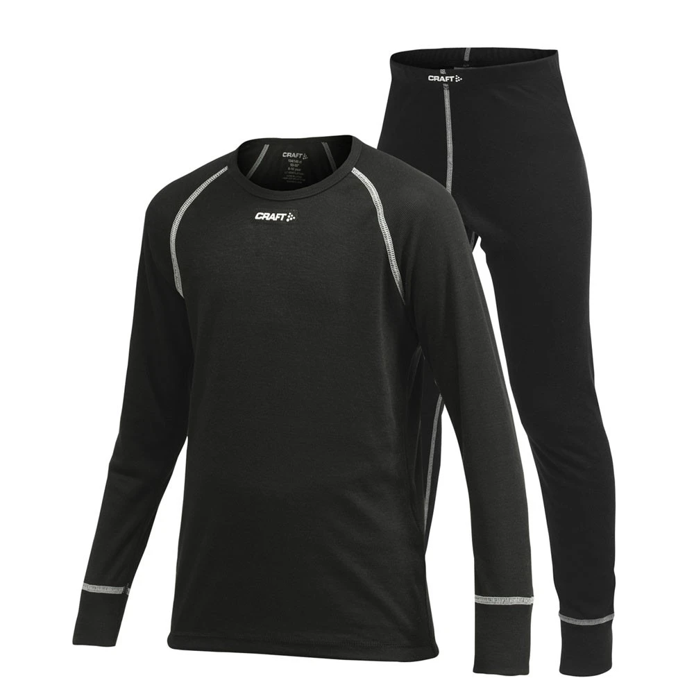 Craft Keep Warm Set Skiunterwäsche Black Kinder 1 Craft Keep Warm Set Skiunterwäsche Black Kinder