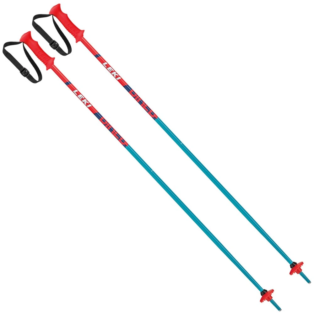 Leki Rider Skistöcke Petrol-Weiß/Blau-Neonrot Kinder 1 Leki Rider Skistöcke Petrol-Weiß/Blau-Neonrot Kinder