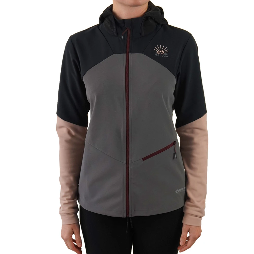 Maloja LeuchtmoosM. Nordic Hooded Softshelljacke Stone Damen 1 Maloja LeuchtmoosM. Nordic Hooded Softshelljacke Stone Damen