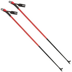 Skiausrüstung Geschäft 12 Rossignol Force Junior Langlaufstöcke Red/Black Damen, Herren