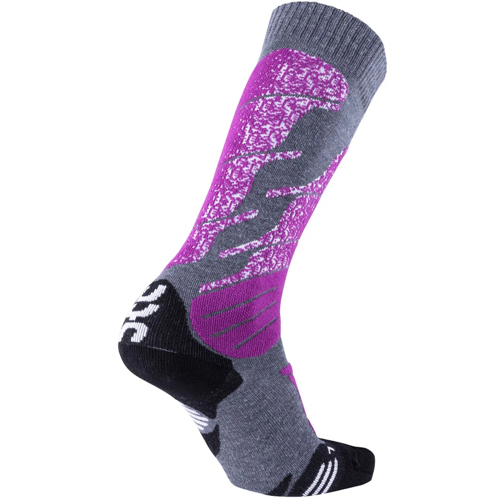 UYN Ski All Mountain Skisocken Medium Grey/Melange/Purple Damen 2 UYN Ski All Mountain Skisocken Medium Grey/Melange/Purple Damen – Bild 2