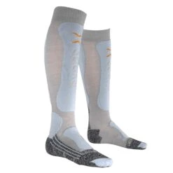 X-Bionic Ski Comfort Supersoft Damen-Skisocken Pearl/Ice Blue Damen